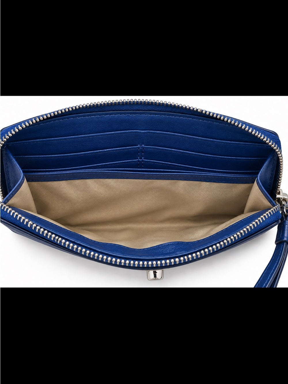 Coach Penelope Blue Leather with Snakeskin & Turn-Lock Closure Wallet - Picture 4 of 7